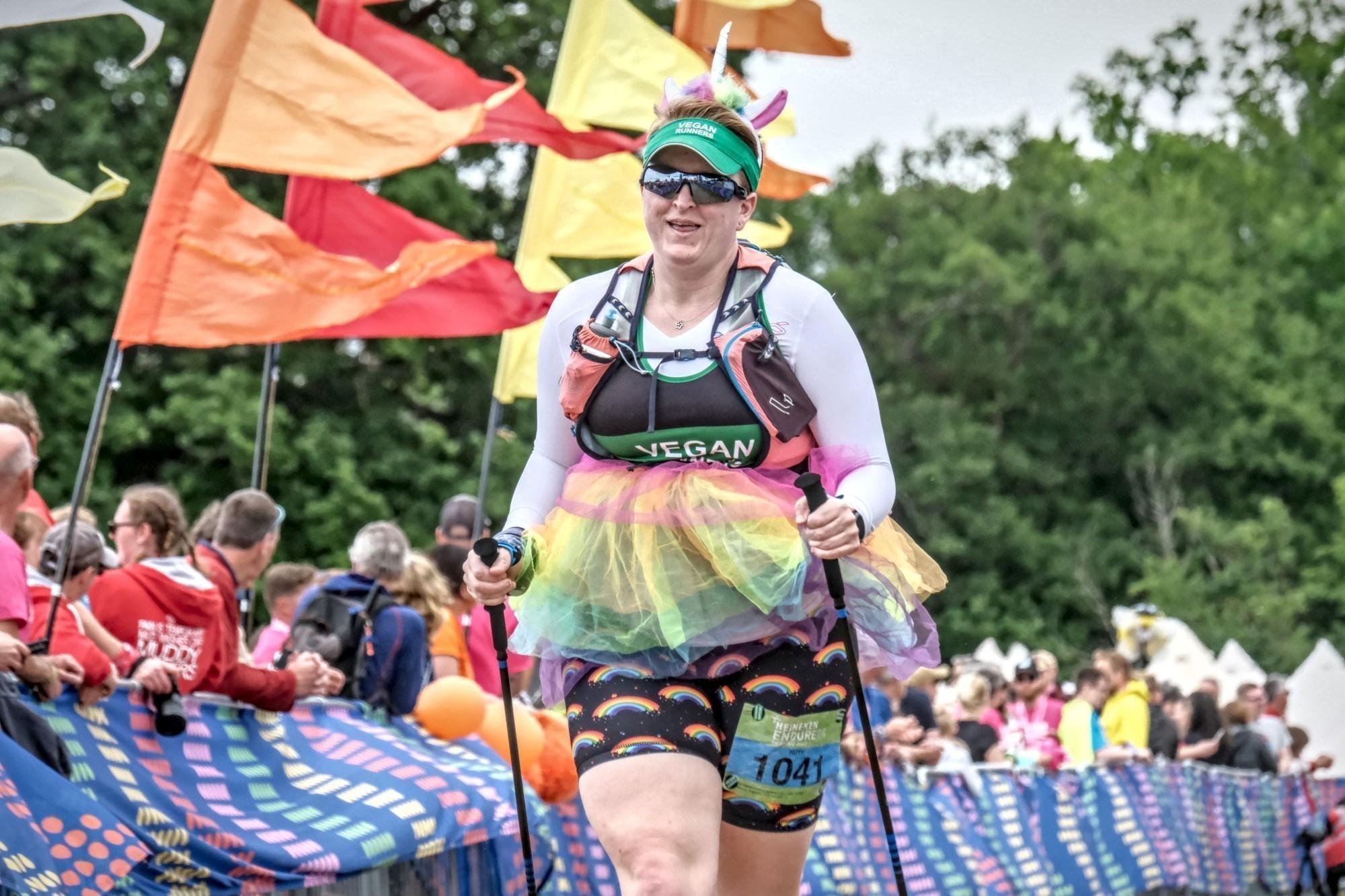 Crossing the finish line at Endure24 2022 - my first full marathon/ultramarathon!